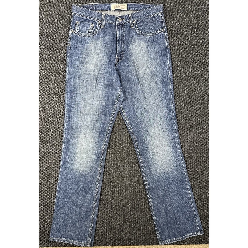Wrangler Jeans Men 32x34 Relaxed Boot Medium Wash Denim Y2K Rodeo Cowboy
